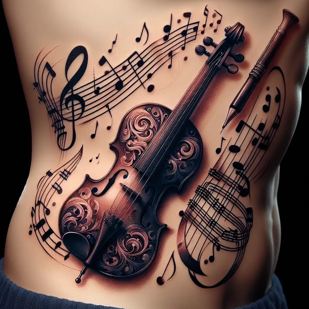 music tattoo